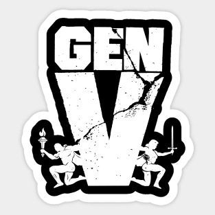 Gen V Fan Logo White Sticker